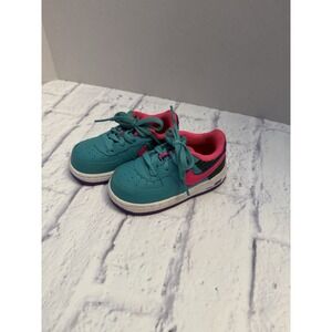 Nike Air Force 1 Size 6C Low GS Teal Pink AV0760-300, 6C Air Force